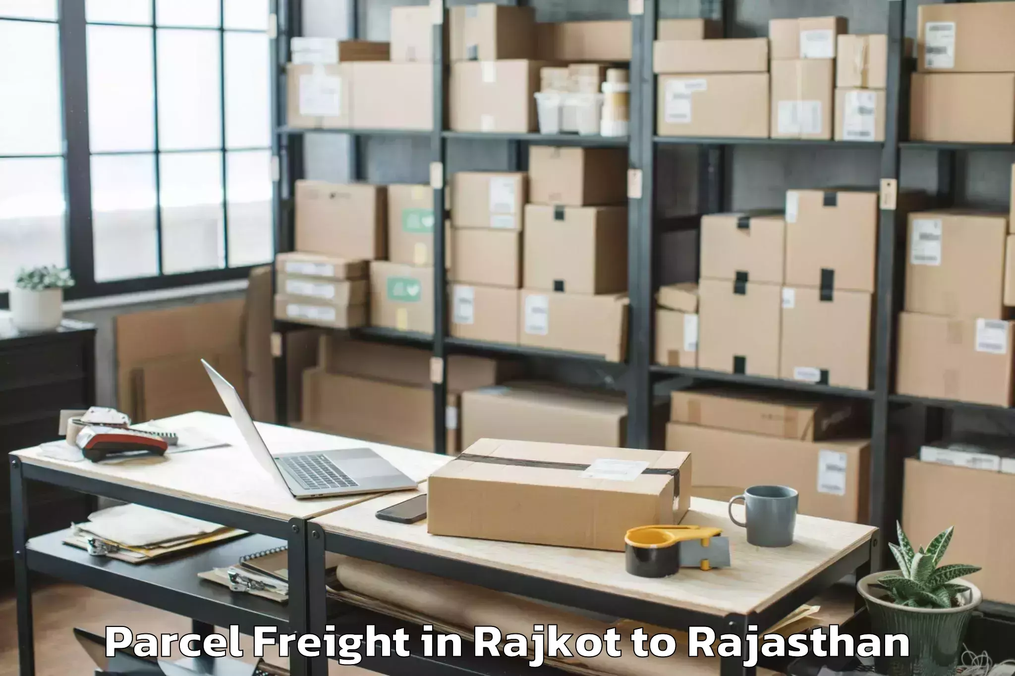 Leading Rajkot to Jahazpur Parcel Freight Provider